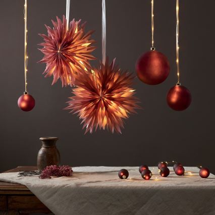 Eglo 411559 - Ziemassvētku virtene BLISS 22xLED/3xAA 2,6m silti balta