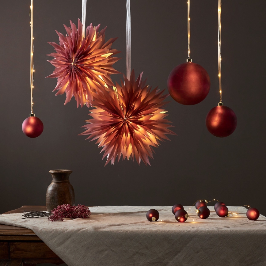 Eglo 411559 - Ziemassvētku virtene BLISS 22xLED/3xAA 2,6m silti balta