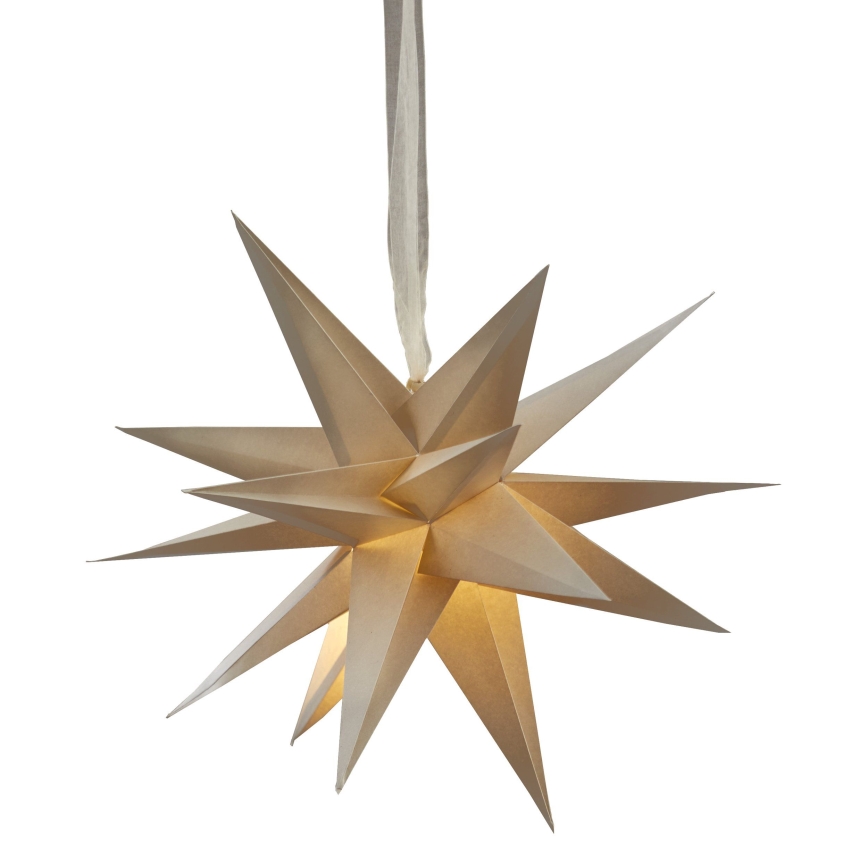 Eglo 411566 - Ziemassvētku rotājums DECEMBER zvaigzne 1xE14/25W/230V 35 cm bēša