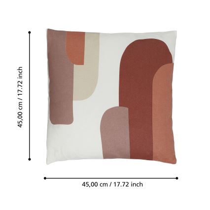 Eglo 420007 - Dekoratīvais spilvens CHEVERY 45x45 cm balts/sarkans