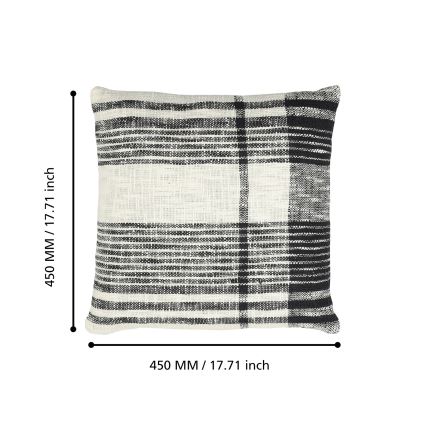 Eglo 420061 - Dekoratīvais spilvens CHEVERY 45x45 cm krēmkrāsains/melns