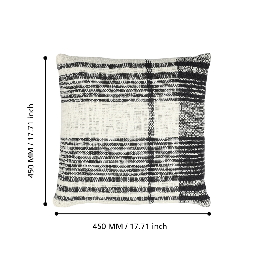 Eglo 420061 - Dekoratīvais spilvens CHEVERY 45x45 cm krēmkrāsains/melns