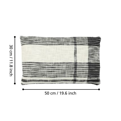 Eglo 420062 - dekoratīvais spilvens CHEVERY 30x50 cm krēmkrāsains/melns