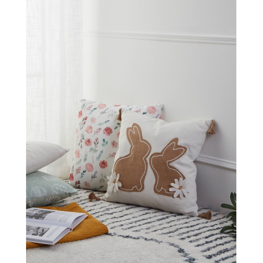 Eglo 420097 - Dekoratīvais spilvens CHEVERY 45x45 cm bēšs/brūns