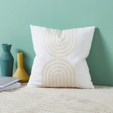 Eglo 420238 - dekoratīvais spilvens BERHALA 45x45 cm balts/bēšs