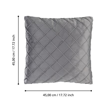 Eglo 420254 - Dekoratīvais spilvens SHOURA 45x45 cm, pelēks