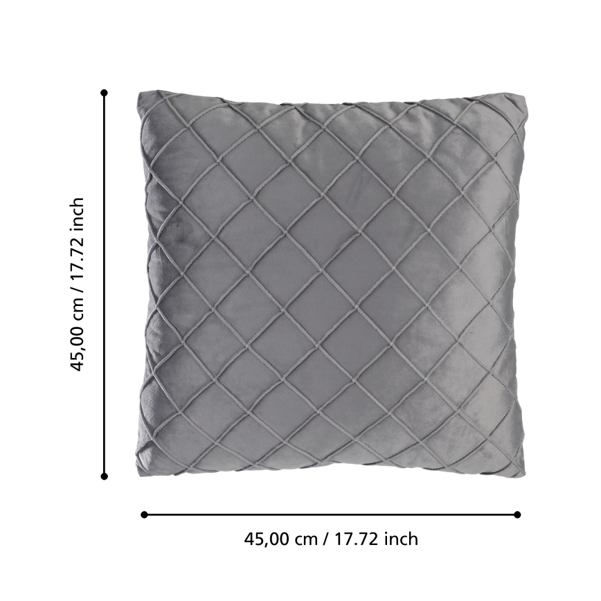 Eglo 420254 - Dekoratīvais spilvens SHOURA 45x45 cm, pelēks