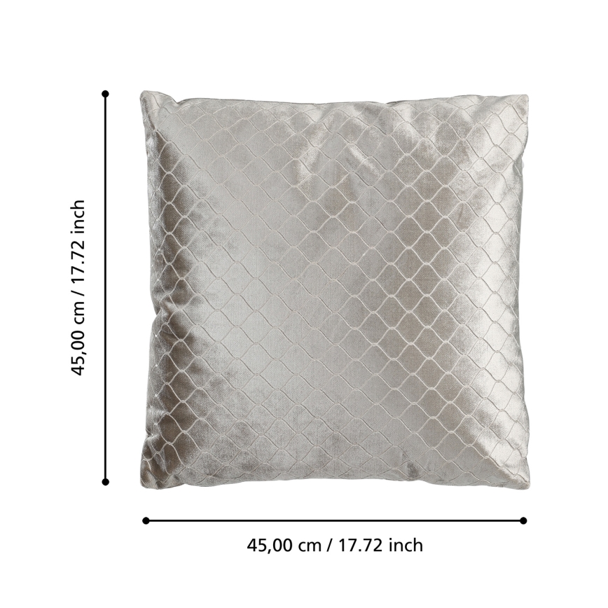 Eglo 420284 - SINGU dekoratīvais spilvens 45x45 cm pelēks
