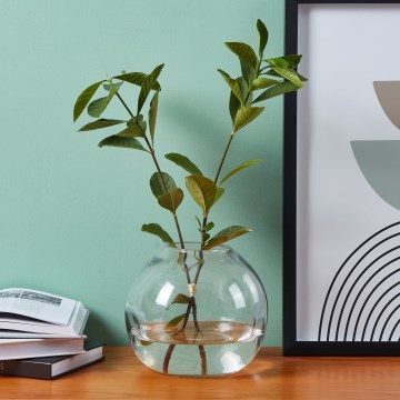 Eglo 421241 - Stikla vāze MAROSAVA 17x20 cm pelēka/dūmakaina