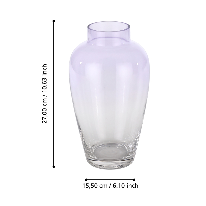 Eglo 421356 - Stikla vāze KENYASI 27x15,5 cm violeta