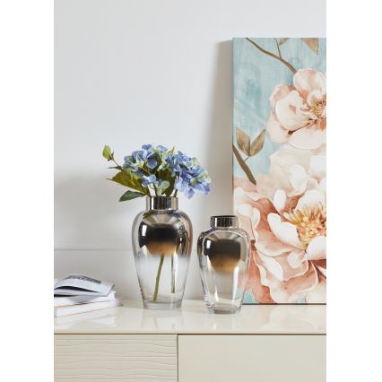 Eglo 421359 - Stikla vāze KENYASI 27x15,5 cm, spīdīgs hroms