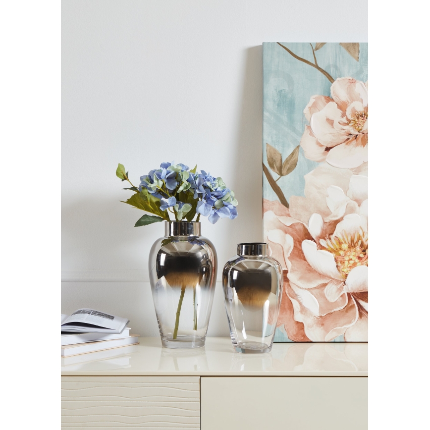 Eglo 421359 - Stikla vāze KENYASI 27x15,5 cm, spīdīgs hroms