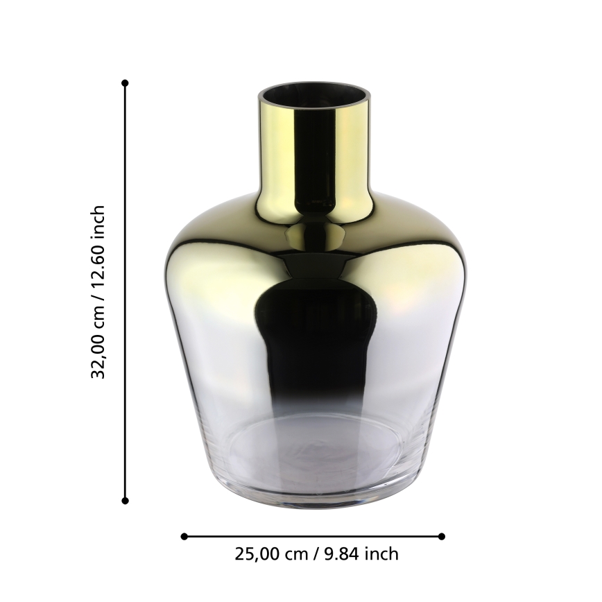 Eglo 421368 - Zeltaina stikla vāze SAMUNTAI 32x25 cm