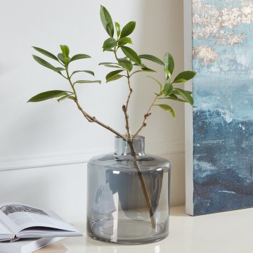 Eglo 421385 - Stikla vāze NABAS 24,5x21 cm melna/dūmakaina