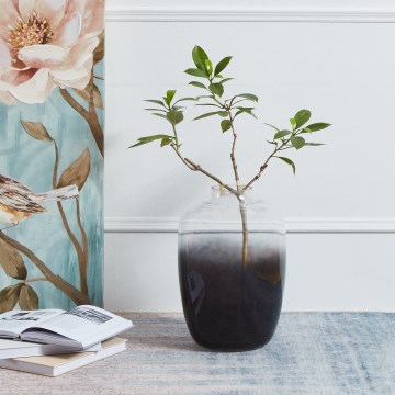 Eglo 421392 - CULASI stikla vāze, 35,5 x 24,5 cm, melna/dūmaina