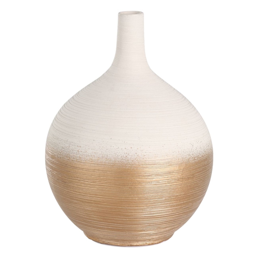 Eglo - Keramikas vāze 22x16 cm balta/zelta