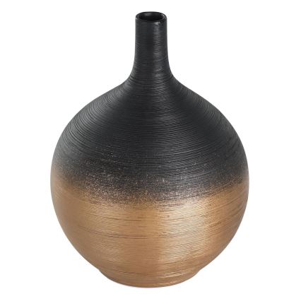 Eglo - Keramikas vāze 22x16 cm melna/zelta