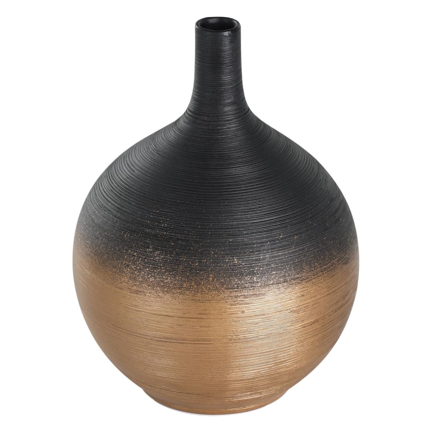 Eglo - Keramikas vāze 22x16 cm melna/zelta