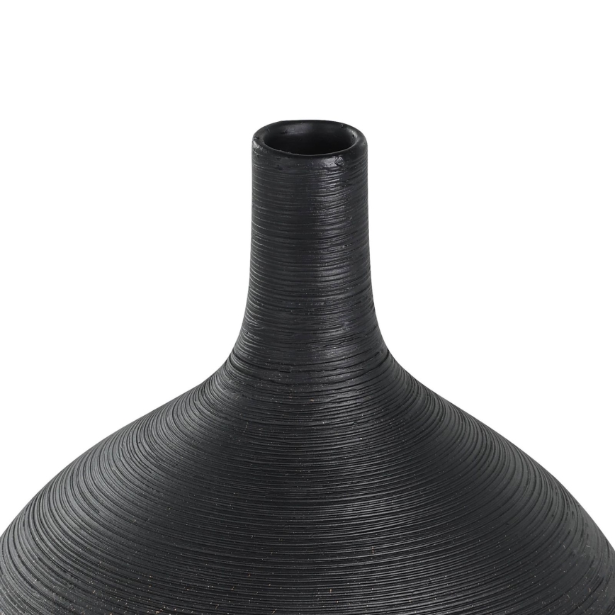 Eglo - Keramikas vāze 22x16 cm melna/zelta