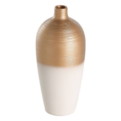 Eglo - Keramikas vāze 28x15 cm balta/zelta