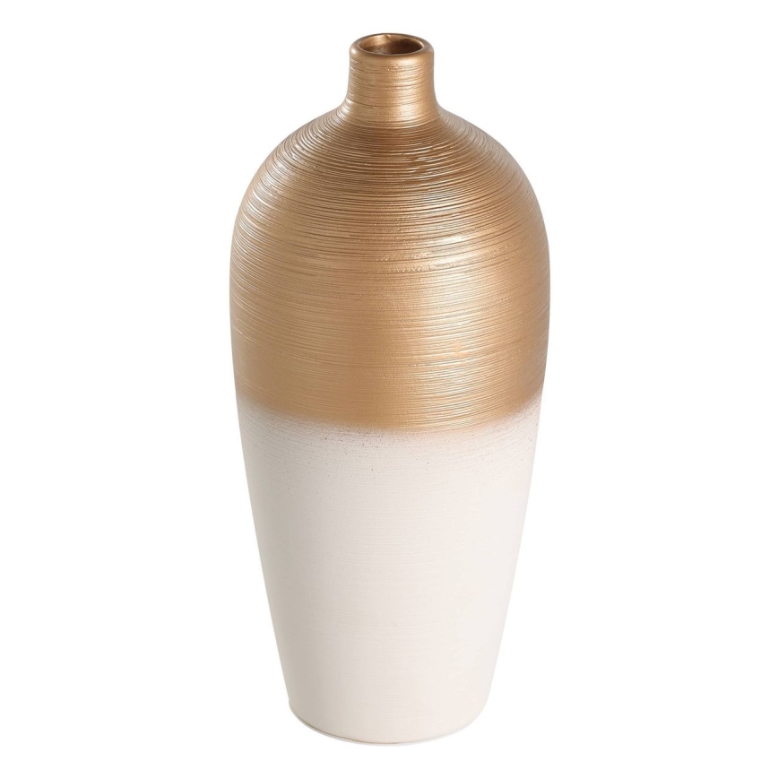 Eglo - Keramikas vāze 28x15 cm balta/zelta