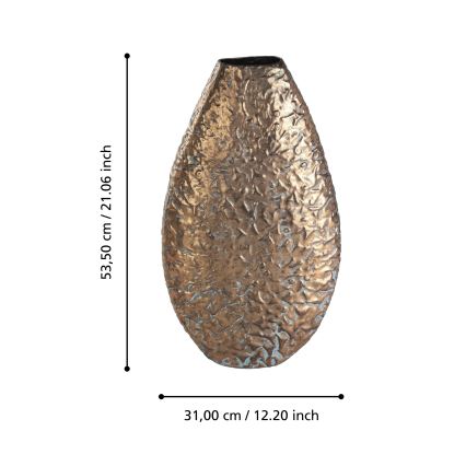 Eglo 421635 - Metāla vāze LENGGENG 53,5x31 cm bronzas krāsā