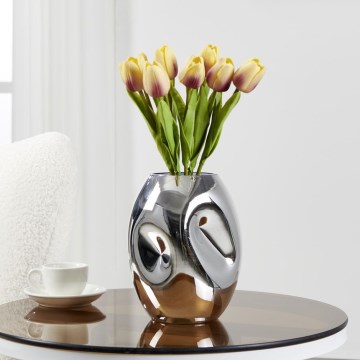 Eglo 421688 - Stikla vāze XIPORAI 19,8x14,5 cm spīdīgs hroms