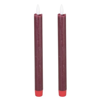 Eglo - KOMPLEKTS 2x LED Svece LED/1xAAA 24,5 cm sarkana