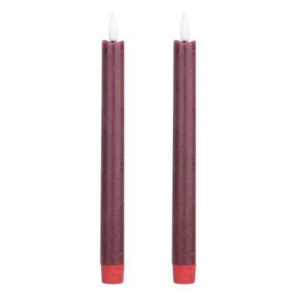 Eglo - KOMPLEKTS 2x LED Svece LED/1xAAA 24,5 cm sarkana