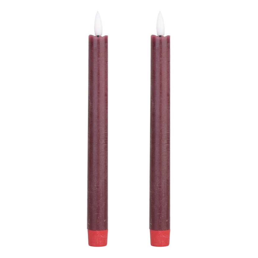 Eglo - KOMPLEKTS 2x LED Svece LED/1xAAA 24,5 cm sarkana