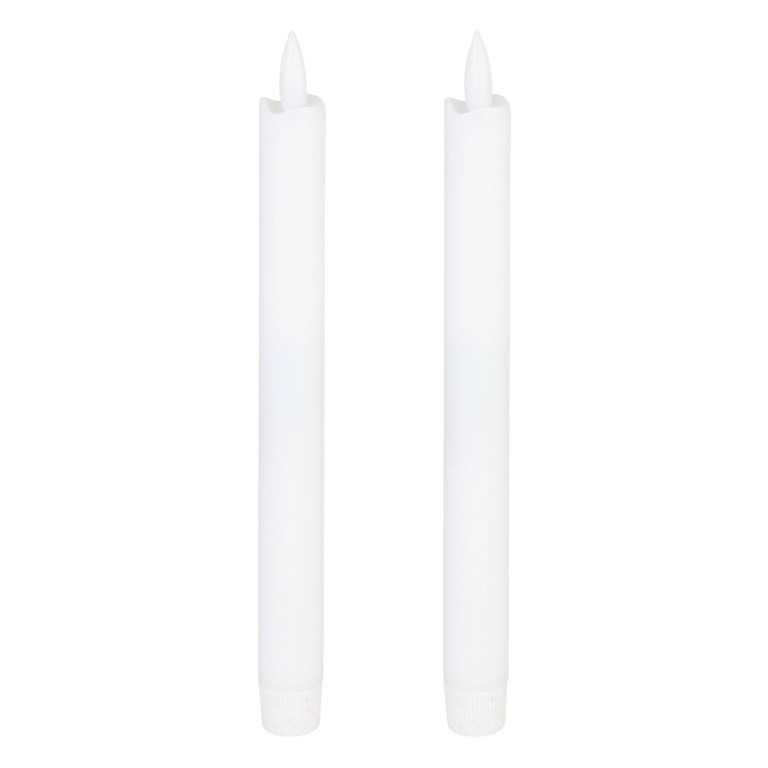 Eglo - KOMPLEKTS 2x LED Svece LED/1xAAA 24,5 cm balta