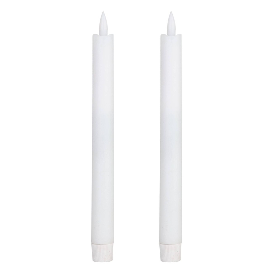 Eglo - KOMPLEKTS 2x LED Svece LED/1xAAA 24,5 cm balta