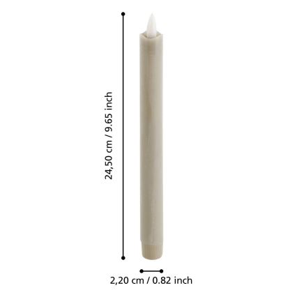 Eglo - KOMPLEKTS 2x LED Svece LED/1xAAA 24,5 cm bēša