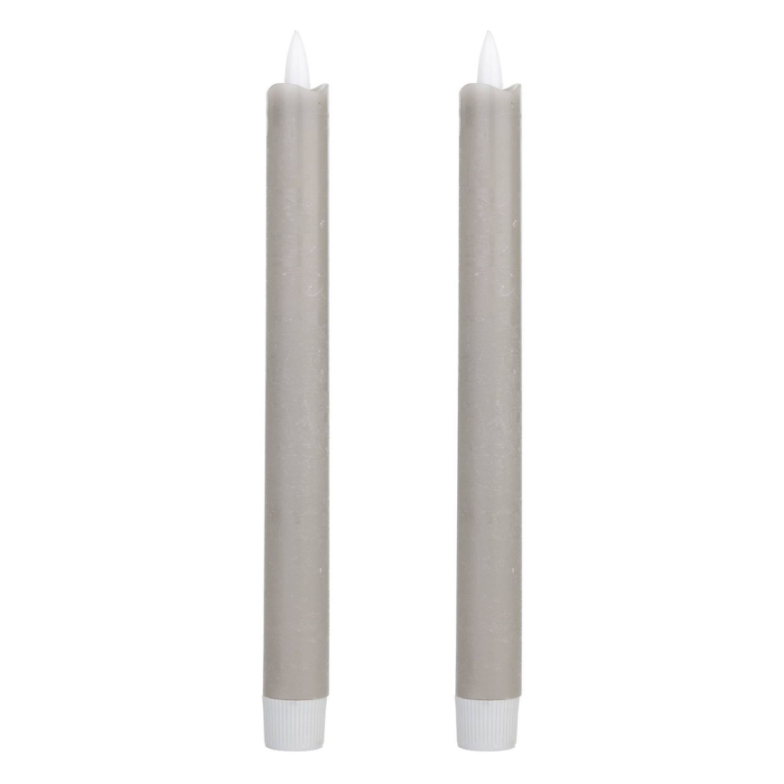 Eglo - KOMPLEKTS 2x LED Svece LED/1xAAA 24,5 cm pelēka