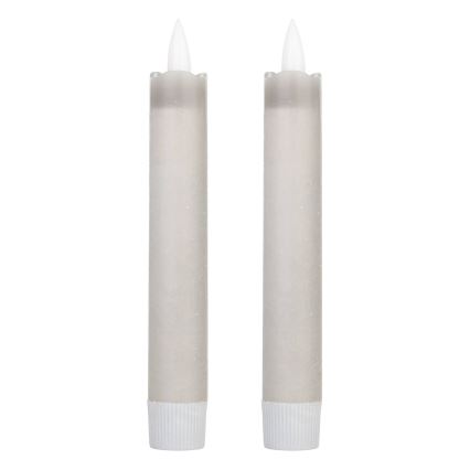 Eglo 422223 - KOMPLEKTS 2x LED Svece ANTANABE LED/1xAAA 15 cm pelēka