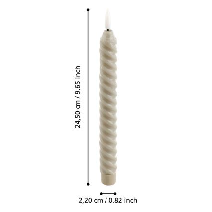 Eglo - KOMPLEKTS 2x LED Svece LED/1xAAA 24,5 cm bēša