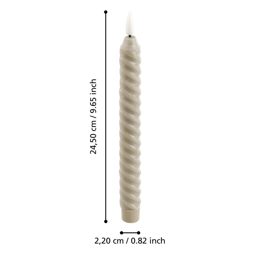 Eglo - KOMPLEKTS 2x LED Svece LED/1xAAA 24,5 cm bēša