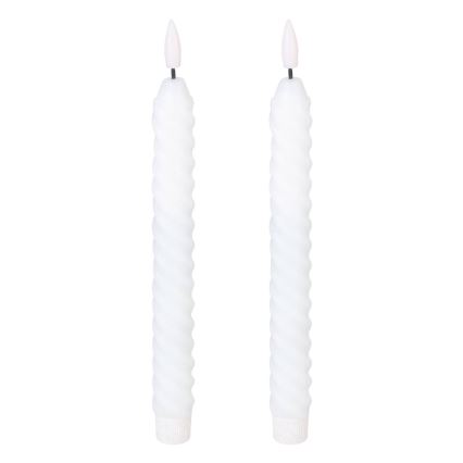 Eglo - KOMPLEKTS 2x LED Svece LED/1xAAA 25 cm balta
