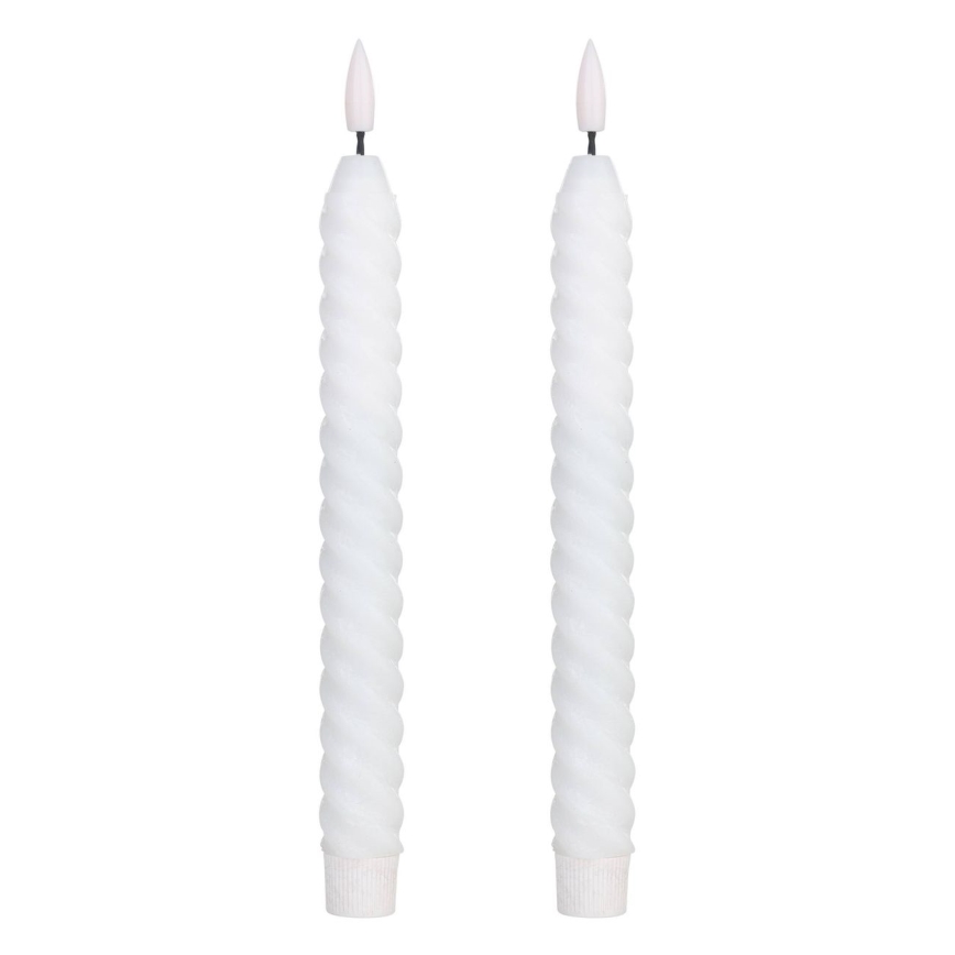 Eglo - KOMPLEKTS 2x LED Svece LED/1xAAA 25 cm balta