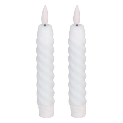 Eglo - KOMPLEKTS 2x LED Svece LED/1xAAA 15 cm balta