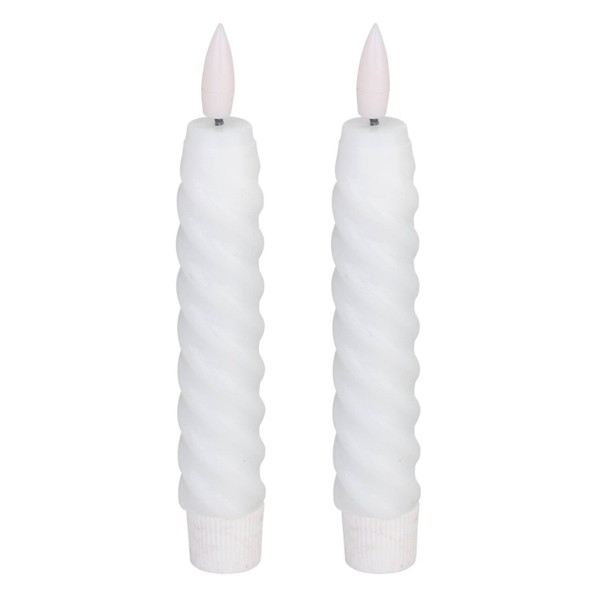 Eglo - KOMPLEKTS 2x LED Svece LED/1xAAA 15 cm balta