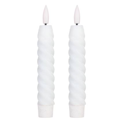 Eglo - KOMPLEKTS 2x LED Svece LED/1xAAA 15 cm balta