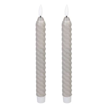 Eglo - KOMPLEKTS 2x LED Svece LED/1xAAA 25 cm pelēka
