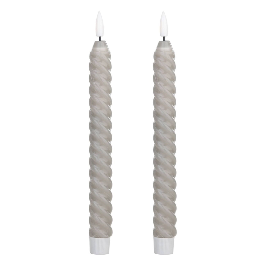 Eglo - KOMPLEKTS 2x LED Svece LED/1xAAA 25 cm pelēka