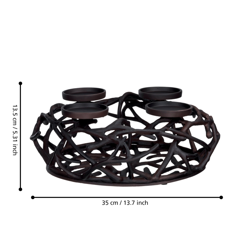 Eglo 422731 - Svečturis OROQUIETA 13,5x35 cm brūns