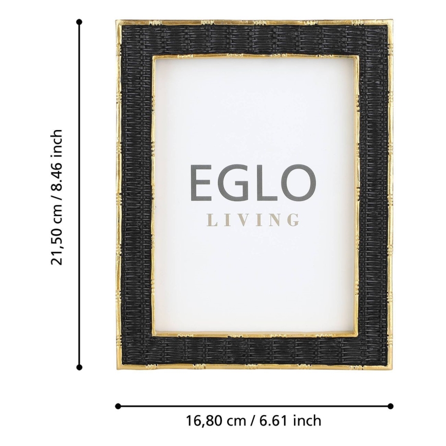 Eglo - Fotorāmis 13x18 cm melna/zelta