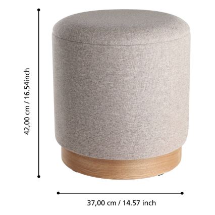 Eglo - KOMPLEKTS 2x Taburete d. 30,5/37 cm brūna