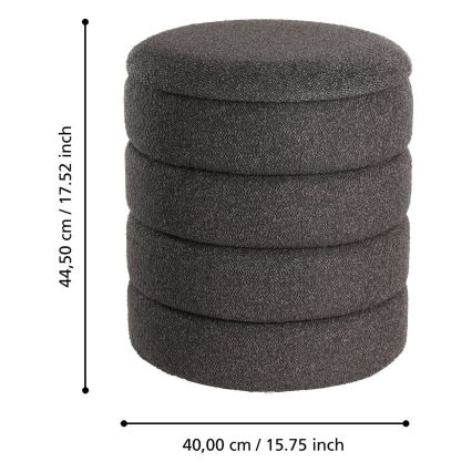 Eglo - KOMPLEKTS 2x Taburete d. 33,5/40 cm melna