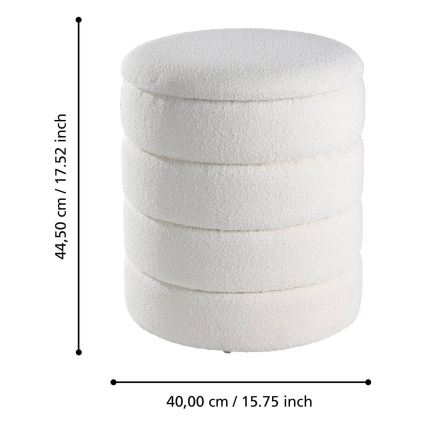 Eglo - KOMPLEKTS 2x Taburete d. 33,5/40 cm balta