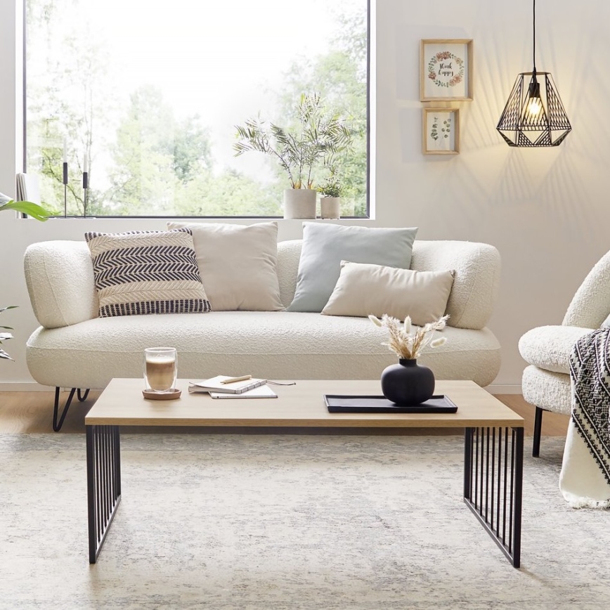 Eglo 424801 - Kafijas galdiņš AUKSIDE 53,5x100 cm brūns/melns